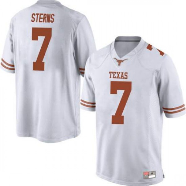 Men University of Texas #7 Caden Sterns Game High School Jersey White